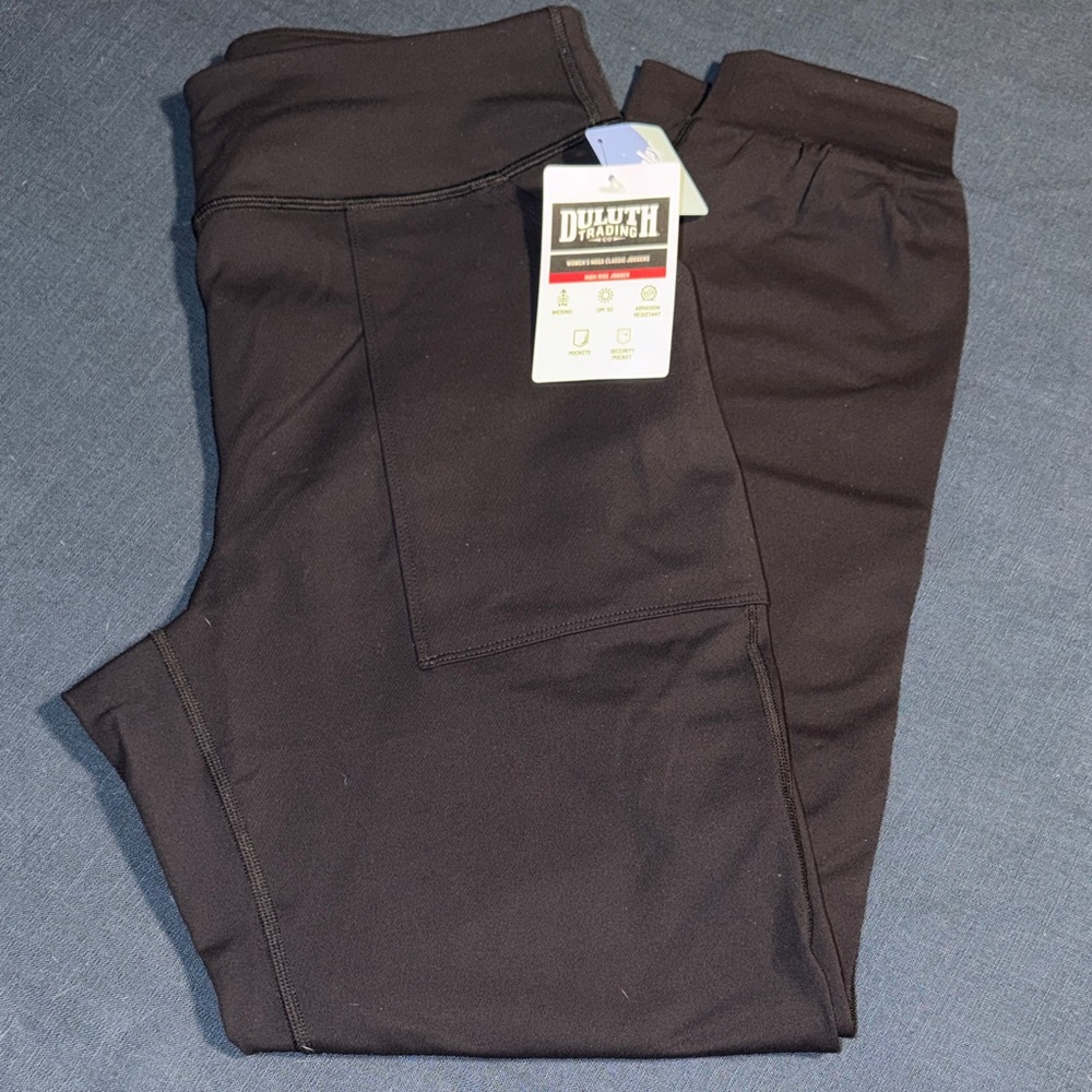 Duluth Trading Co women’s NoGA classic Black Joggers NWT
